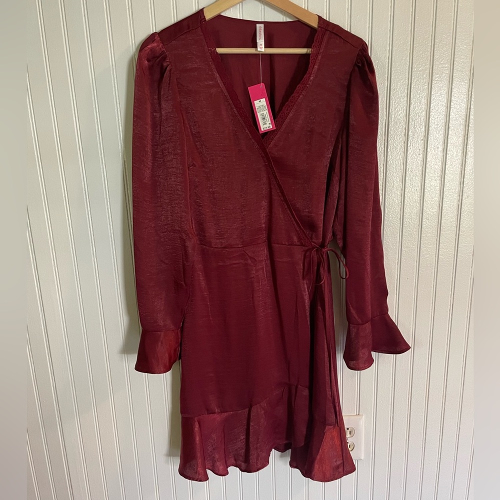 Silk Maroon Target Dress